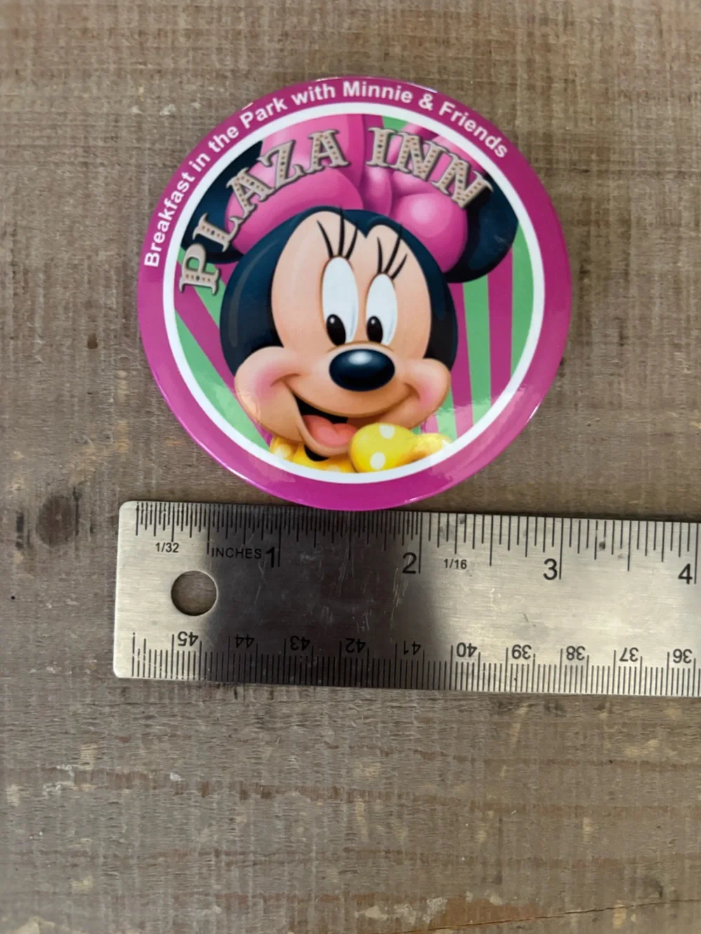 Minnie Mouse Pink Plaza Inn pin 3in X 3in